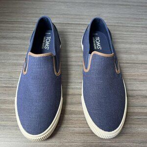 Toms Men's Baja Slip-On Shoes Loafers Men' Size 9.5 $68 in Navy